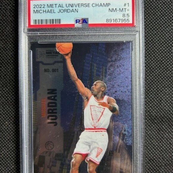 2022 Skybox Metal Universe Champions Michael Jordan PSA 8.5 NM-Mint+ #1 Bulls